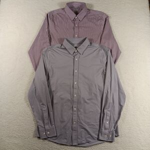 Rhone Shirt Mens Large Commuter Slim Fit Performance Italian Fabric Lot Of 2